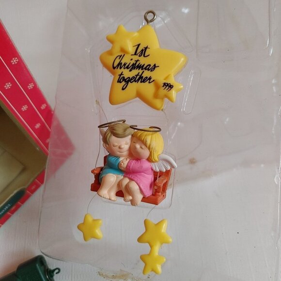 Vintage 1989 Noma Ornamotion Ornament First Christmas Together Rotating Star - Picture 7 of 11